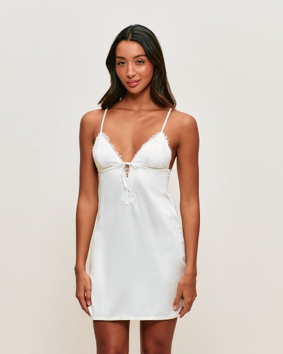 Nuisette satin et dentelle S